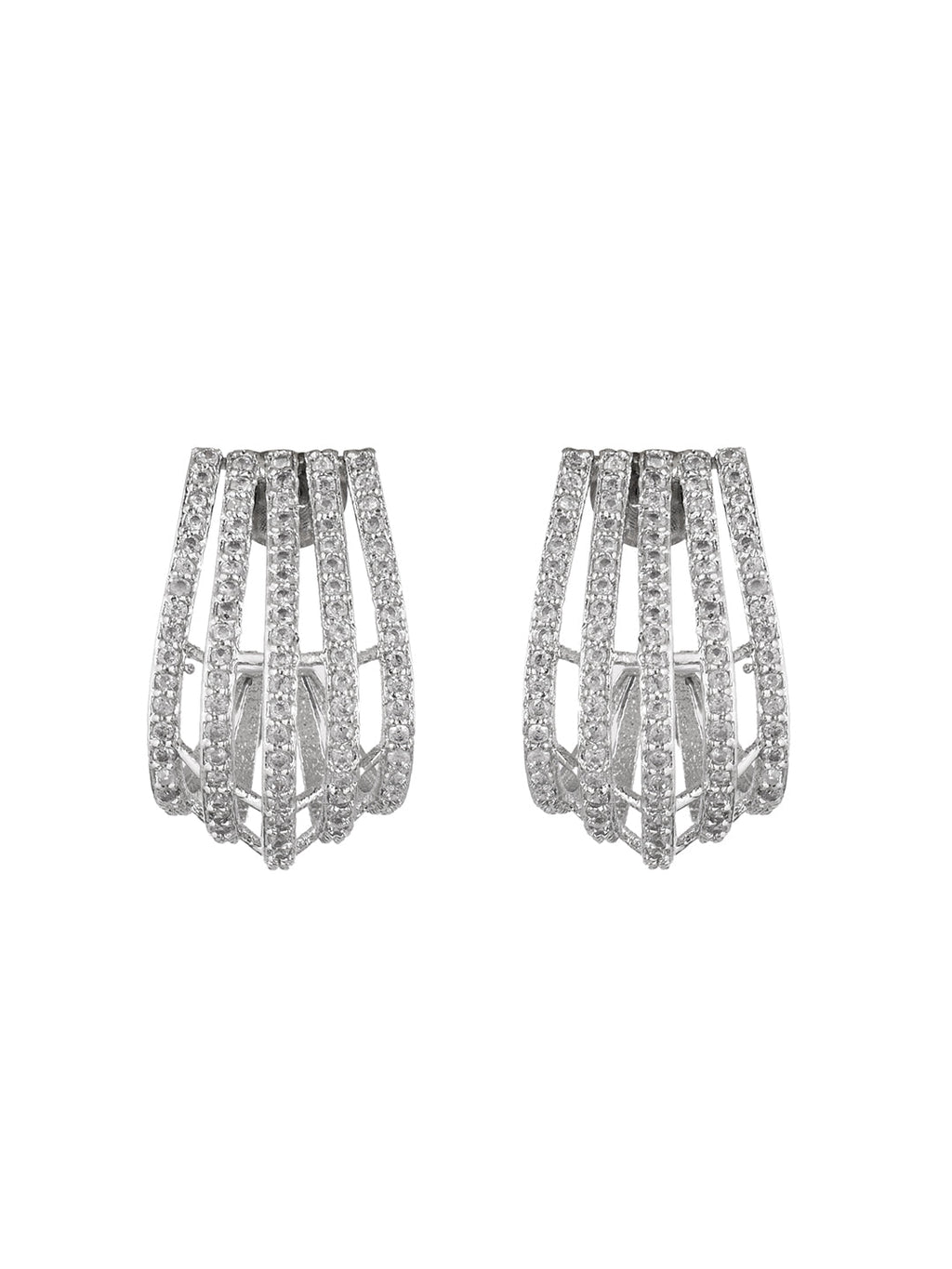 American Diamond Half Hoop Earring
